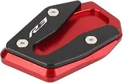 jiningqiuguodianzi Motorcycle Kickstand Foot Side Extension Pad Support Plate Enlarge Stand Compatible with YZF-R3 YZF-R25 2021-2023(Red-R3)