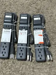 3 PACK CyberPower Surge Protector Power Strip 6 Outlet 2 ft B602RC1GY NEW
