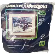 Vtg Creative Expressions Needlepoint Kit Snowbound Valley 3201 Church Winter