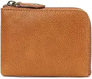 [SLEDEZ] Mens Cash Change Wallet Men's Leather Short Wallet Casual Simple Leather Wallet Zipper Coin Purse(Colour 1)