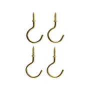 Everhang 21mm Brass Plated Cup Hook - 4 Pack