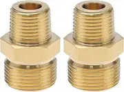 [VGOL] 2PCS Brass Pressure Washer Coupler 3/8 Inch NPT Male to M22 14mm Male Adapter Fitting 4500 PSI External Thread Pressure Washer Hose Connector Converter