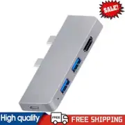 USB 3.0 HUB Dock Station HDMI-compatible for Microsoft Surface Pro 8 (Silver)