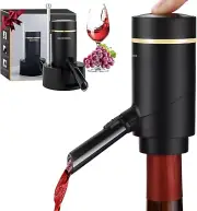Matte Black Electric Wine Aerator and Decanter Set with Automatic Pump Dispenser