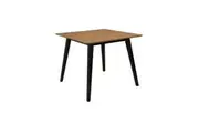 HomeStar Kanaka Wooden Square Kitchen Dining Table 90cm Natural Black