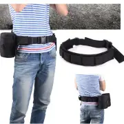 New Camera Waist Belt Padded Lens Bag Holder Case Pouch Hanging Adjustable Belt