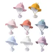 Baby Sun Protection Hat Bowknot Basin Hat Breathable Caps for Toddler 0-3 Year