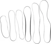 DOITOOL 6pcs Rubber Recorder Accessory Turntable Record Player Belt Turntable Belt Rubber Belt Black