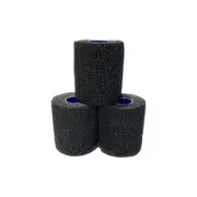 75mm Hand Tearable Stretch Tape - Black (Box of 12)