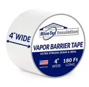 BlueTex Insulationㅤ 4'' Wide x 180' Long White Vapor Barrier Tape - 1 Rol