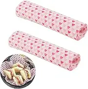 100 Sheets Wax Paper Food Wrapping Paper, Heart Greaseproof Paper Waterproof Food Wrapping Liners Gift Wrapping Tissue Sandwich Wrappers for Sweets Cakes Cheese Baking (Love)