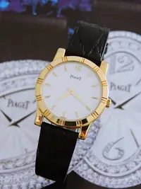 在飛比找Yahoo!奇摩拍賣優惠-真品 正18K金 Piaget 伯爵 典藏經典女錶