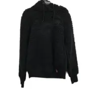 NEW AFL Essendon Bombers Black Fluffy Hooded Pullover Jumper Youth Size 8