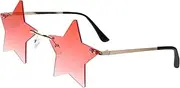 [Ipetboom] Party Glasses Rimless Sunglasses Fun Frames Frameless Funny Glasses for Teens