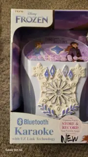 eKids Disney Frozen Karaoke Machine, Bluetooth Speaker with Microphone, USB...