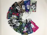 New With Tags Vera Bradley Zip ID Case / Coin Purse Keychain - Choose color