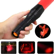 KUPRO Red Light LED Torch Powerful 1000 Lumens Hunting Tactical Red Beam Signal Flashlight Zoomable