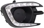 Matt or Gloss Style Compatible with Mitsubishi Pajero Sport Montero Sport 2013 2014 2015 12v LED CAR DRL Daytime Running Lights Fog lamp(Only White)