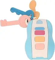 Car Keys Toy, Small Buttons Remote Car Key Toy Early Learning Simulated Sound for Home Play (Blue)