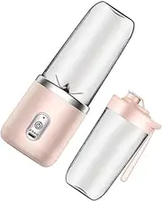 Mwqpgyh 300ml portable blender stainless steel smoothies maker 40w blender smoothies USB Rechargeable Personal Mixer juice cup six knives double cup for Milkshake, Juice, Mobile Hand juicer