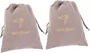 FOMIYES Universal Hair Dryer Storage Bag Drawstring Travel-friendly Fabric Pouch