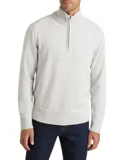 [MJ Bale] Perry Half Zip in Light Grey Melange