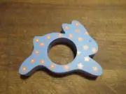 Vintage Avon Springtime Easter Bunnies Set of Four Solid Wood Napkin Holders