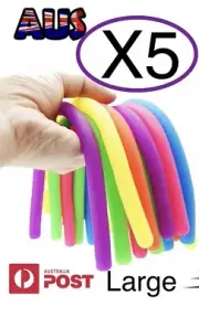 5pc Large size Monkey Noodles fidget sensory stress relief toy Kids Adult