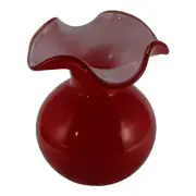 Murano Glass Vase Red Handmade Venice 13cm