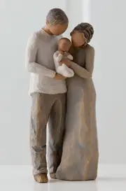 Willow Tree Figurine We Are Three Mum Dad Baby Darker Skin by Susan Lordi 27268