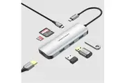 Vention TOJHB USB-C to HDMI/USB 3.0x3/SD/TF/PD Docking Station Gray 0.15M