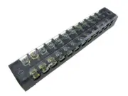 12 Position Screw Barrier Strip Terminal Block w/ Cover 15A