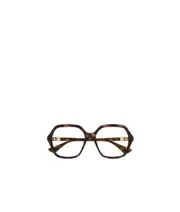 Cartier Geometric Frame Glasses 57 Brown