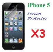 Apple iPhone 5 5G LCD Screen Protector Ultra Clear Film X 3