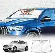 X-Car WindScreen Sun Shade Compatible with Mercedes-Benz GLE ML 2012-2018 Wind Shield Wind Screen Visor Foldable