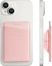 VULKIT Magnetic Phone Wallet for MagSafe- RFID Blocking - Card Holder Wallet Suitable for iPhone 16/15/14/13/12 Series & Phone Case with MagSafe