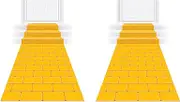 Beistle 2 Piece Novelty Yellow Brick Aisle Floor Runners for Princess Theme, Halloween Cosplay Party Decorations