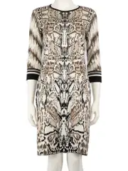 Animal Print Knee Length Dress