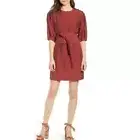 NWT $198 REBECCA MINKOFF JUNO DRESS IN BURNT HENNA NO BELT LARGE