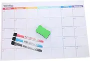 TOGEVAL Magnetic Monthly Planner Whiteboard Dry Erase Refrigerator Calendar Schedule Board for Home Office School Set with Erasable Design for Taking and Reminders Random Color