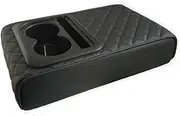 Car Armrests Car Arm Rest Extension Pad Center Console Cover PU Leather Armrest Box Cushion Elbow Rest Support Mat with Cup Holder Console Armrest