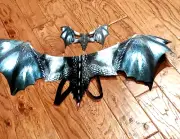 Dragon Wings GREEN Combo Set Non-woven w/mask Dance Cosplay Props NIB Approx 24"