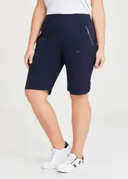 [Virtuelle] Taking Shape Zip Pocket Cargo Short Size 20 in Navy, Viscose - Plus Size Women's Shorts Navy