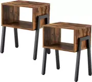 HOOBRO Nightstands Set of 2, Stackable End Table, Side Table, Bedside Tables wit
