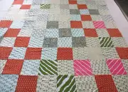 New Machine sewing handmade cotton patchwork size 52"x 54" quilt top