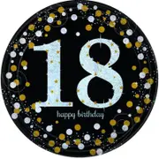 Sparkling Celebration 18 23cm Prismatic Paper Plates 8pk