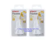 2 x Pigeon Peristaltic Slim Neck Teat BPA & BPS Free - Size S - 0+ Months 2 Pcs