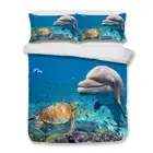 Single/Double/Queen/King Bed Quilt/Doona/Duvet Cover Set Dolphin Turtle