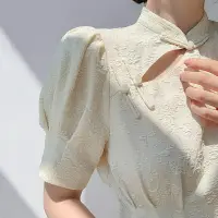 在飛比找樂天市場購物網優惠-茶歇法式白色連衣裙時尚女裝2022夏季新款旗袍改良別致高級感