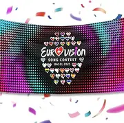 Eurovision 2025 Party Decorations Flag Banner, Euro Song Contest Basel Switzerland Celebration Themed for Home Garden Bar Street Decor 90x150